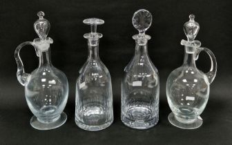 Ralph Lauren cut glass decanter with a faceted compressed bullseye stopper and a William Yeoward
