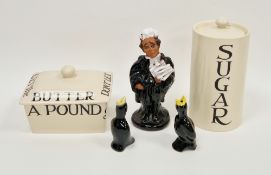 Emma Bridgewater 'Toast and Marmalade' pattern butter tub and cover of rectangular form, a