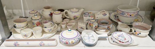 Collection of Poole Pottery, mid-20th century and later, various printed, impressed and painted