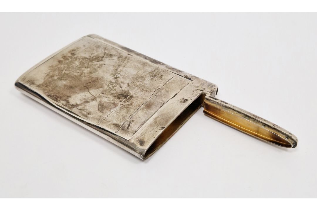 Art Deco silver combination cigarette and vesta case, Birmingham 1938, Henry Charles Freeman, of - Image 4 of 4