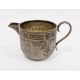 Victorian silver milk jug by Howell & James Ltd, Sheffield 1886, of circular form with engraved - Image 1 of 2
