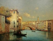 Bouvard (possibly Georges Noel Bouvard, 1912-1972) Oil on canvas Study of the Rialto Bridge in