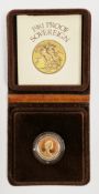 Elizabeth II Royal Mint gold 1981 sovereign in proof case
