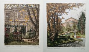 Nichlass H. Goering (German, 1871-?) Aquatint etching 