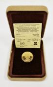 Pobjoy Mint 22ct gold limited edition 1980 one crown coin to commemorate the 80th Anniversary of the