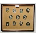 Eleven framed Indian portrait miniatures on ivory, of Indian and Persian rulers, late 19th