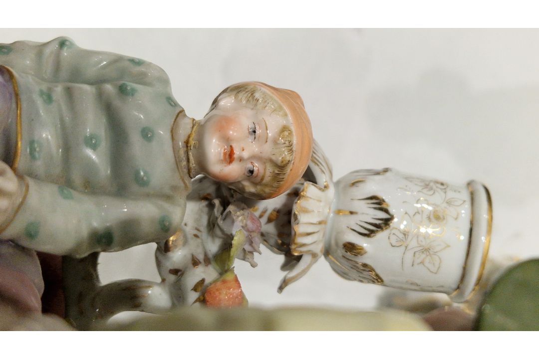 Collection of continental porcelain figures, groups and candlestick groups, late 19th century, - Image 22 of 23