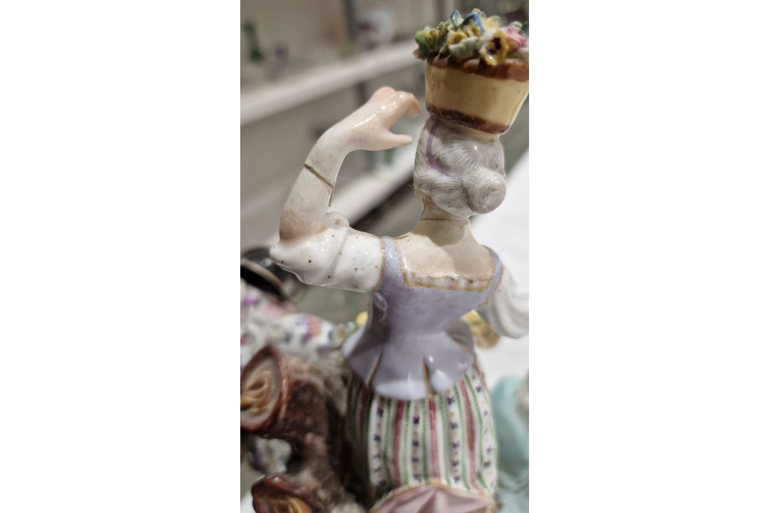 Collection of continental porcelain figures, groups and candlestick groups, late 19th century, - Image 12 of 23
