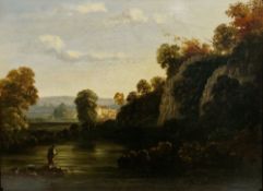 H. Smyth (possibly Henry Smyth 1800-1873) Oil on canvas 'Near Matlock, Derbyshire', rural scene with