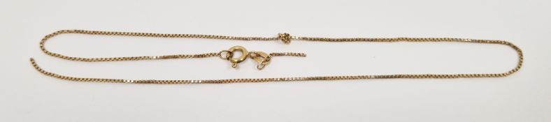 9ct gold boxlink chain, approx 1.8g