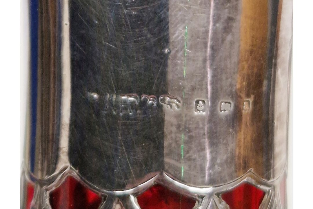 Pair of Victorian silver overlaid ruby glass decanters and stoppers, Birmingham 1900, maker's name - Image 39 of 72