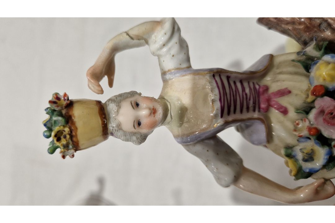 Collection of continental porcelain figures, groups and candlestick groups, late 19th century, - Image 11 of 23