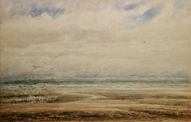 British school (19th century)  Watercolour  Boats on a choppy sea, signed indistinctly E Tucker(?)