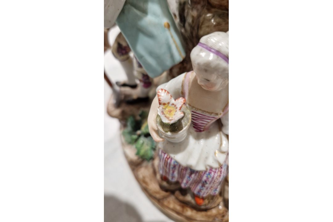 Collection of continental porcelain figures, groups and candlestick groups, late 19th century, - Image 14 of 23