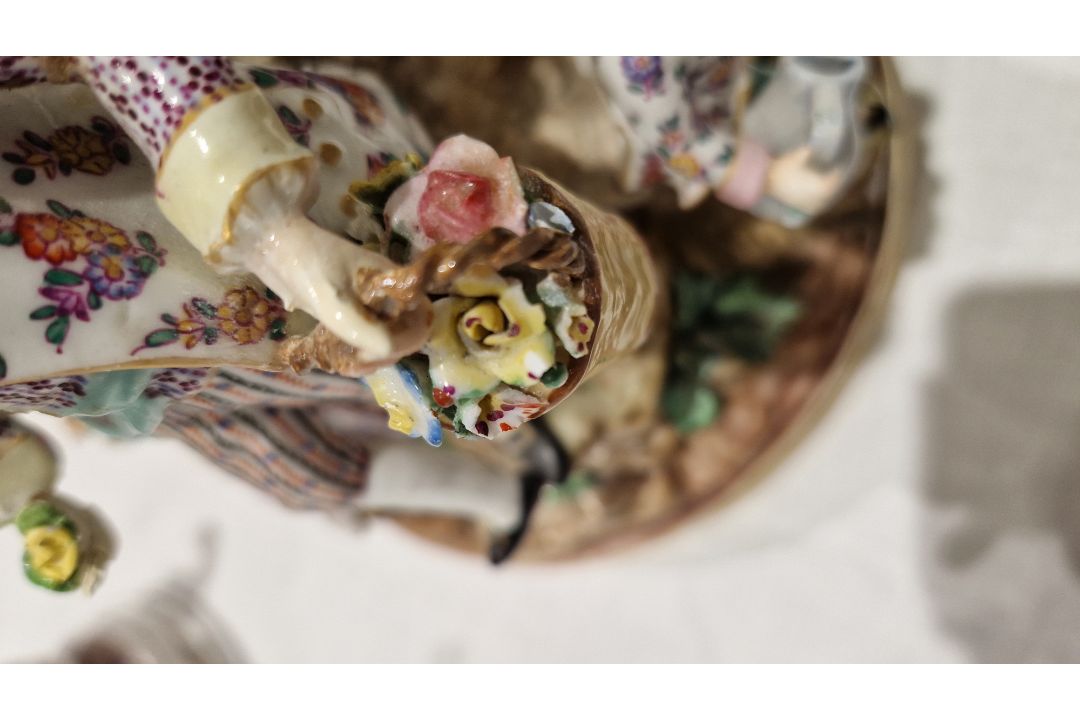 Collection of continental porcelain figures, groups and candlestick groups, late 19th century, - Image 16 of 23