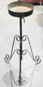 Modern wrought iron adjustable flower arrangement jardiniere stand