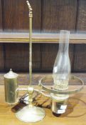 Brass counter balance oil lamp, now converted to electricity