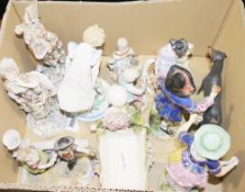 Collection of late 19th/early 20th century Continental porcelain figures, predominantly German, in