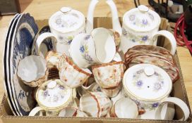 Box of assorted ceramics including a Paragon Cherwell pattern part tea and coffee set and a