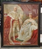 LOT WITHDRAWN Signed framed print of Jubilee portrait of Queen Victoria with facsimile signature