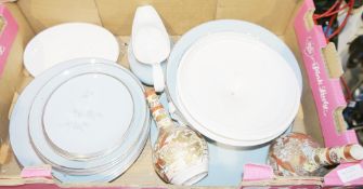 Pair of Japanese satsuma-style vases, a small quantity of ceramic models of animals, mostly West