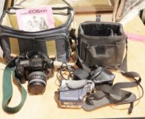 Canon EOS100 camera with Hoyer 52mm lens and further accessories