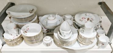 Royal Limoges porcelain large service, printed gilt, black and silver factory marks, made for