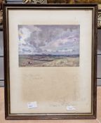 Group of hunting prints by Lionel Edwards with Chelsea blindstamp no.480/495 and landscapes by Susan