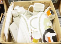 Royal Doulton Rondelay service including lidded tureen, assorted plates, cups and saucers and others