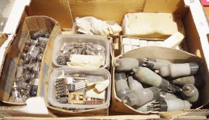 Quantity of loose and boxed electronic tube valves including CV1758 (x15), CV858, CV10G2, N329,