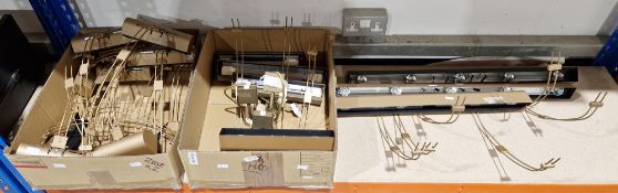 Quantity of wall picture lights in brown metal mounts by Clive Mills of Fine Art Lighting