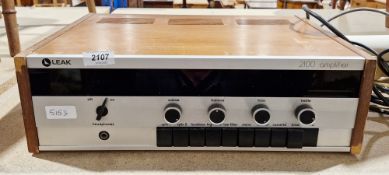 Leak vintage 2100 amplifier in teak case