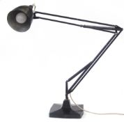 Early 20th century Herbert Terry black anglepoise table or desk lamp, model 1209, with conical shade