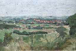 Charles Verey Mixed media based on oil paint (Charles used a medium as advised by John Piper for
