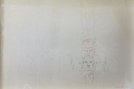 Kenelm Cox (1927-1968)  Rotating Heads, circa 1966/67, signed in pencil and dated 1968, in