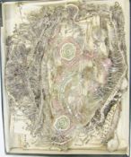 Various vintage braid, embroidered, small remnants, a purple net shawl, beaded and sequined trims