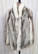 1980's/90's silver fox fur jacket with padded shoulders, balloon sleeves  Condition Report The fur