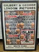 Four Gilbert & George exhibition posters for the 2012 White Cube London Pictures event at Bermondsey