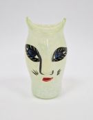 Ulrica Hydman Vallien (1938-2018) for Kosta Boda, miniature 'Open Minds' vase, decorated with cat-