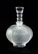 Contemporary Lalique glass perfume bottle, Flacon Eliselle, signed to underside, 12cm high, in