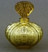 Contemporary Lalique olive Mirabel scent bottle, signed to underside Lalique France, 11cm high, in