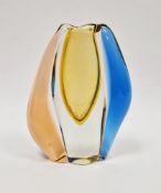 Hana Machovska for Mstisov Glassworks, Czech Republic, a three tone coloured glass 