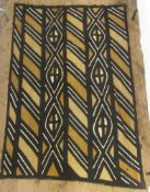Bogolan - mud cloths from Mali, three different sizes, two are strips stitched together, 130 x 189.