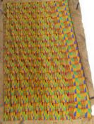 Silk Kente cloth, West African 310 x 200cm approx