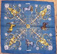 Hermes silk scarf 