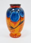 Poole Pottery vase, 'Himalayan Poppy' pattern, factory marks to base, 25cm high