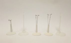 Collection of Pedigree Sindy doll display stands and other fashion doll stands