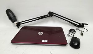 HP Pavillion intel core i3 laptop together with other accessories to include a Blue Yeti Microphone,