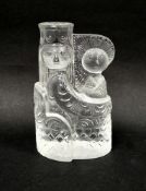Bjorn Wiinblad for Rosenthal Studio Line, a moulded clear glass 'Madonna and Child' figurine, height