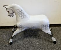 Part restored 'Sporty Boy'  dapple grey rocking horse (just horse body, no base) 78cm high x 76cm